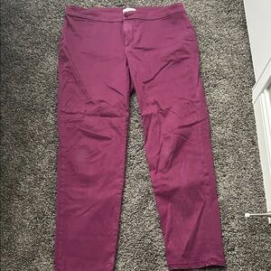 LILA RYAN Women's Rich Purple Straight Leg Pants